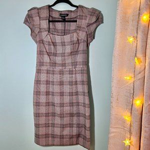 Rampage Plaid Square Neckline Cap Sleeve Dress - Juniors Size 3 or Women's 0-2
